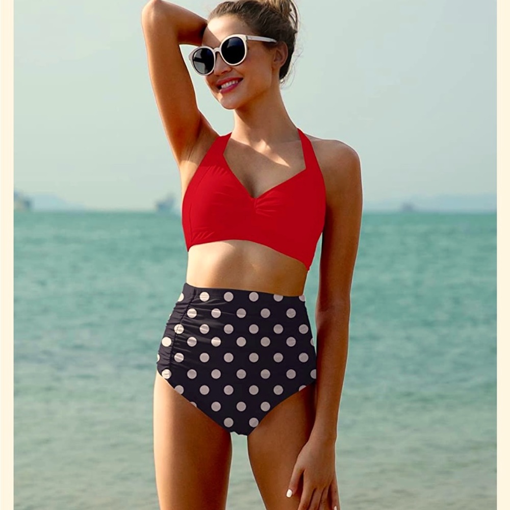 Holipick Women’s High Waisted Bikini Set Two Piece Tummy Control Swimsuit.